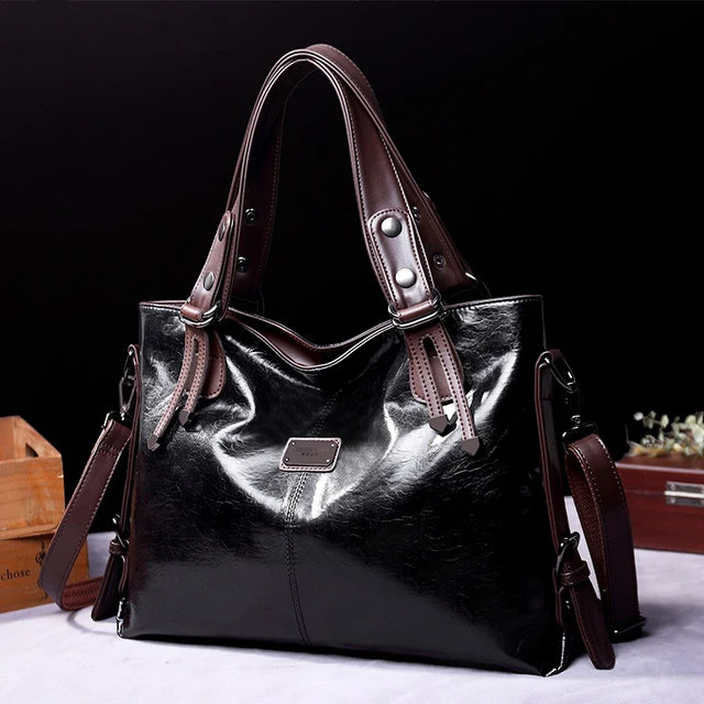 Sac cuir femme style fourre tout