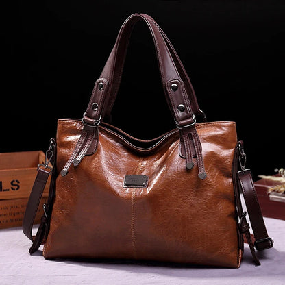 Sac cuir femme style fourre tout