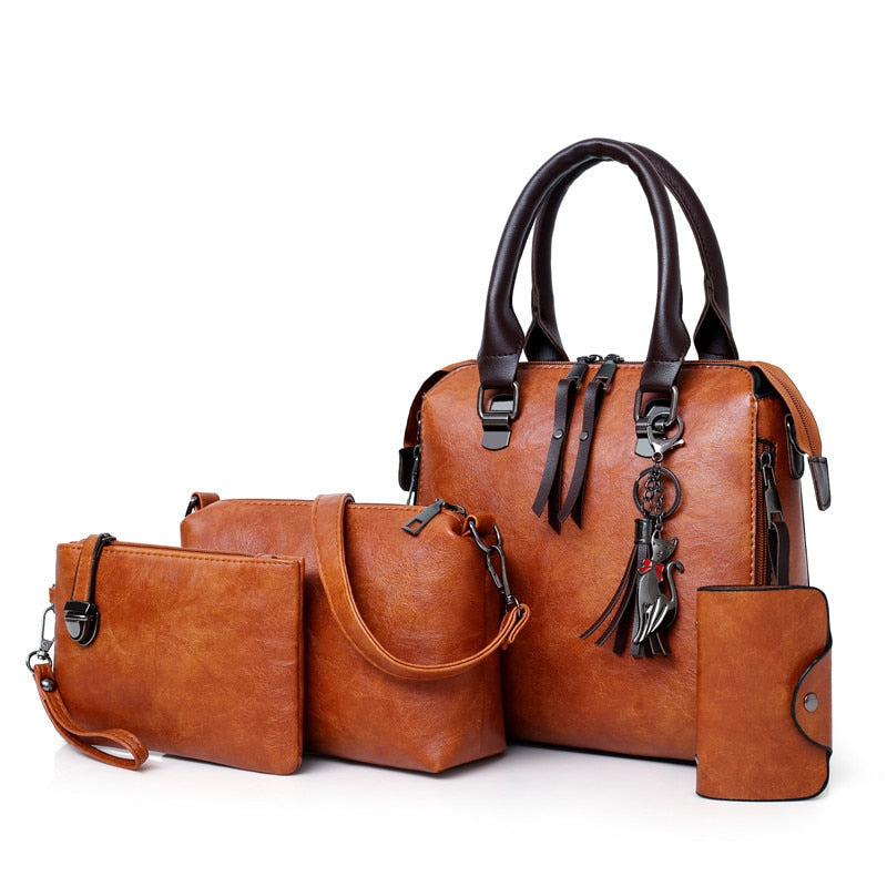 Sac fourre tout femme ensemble sac 4 pièces