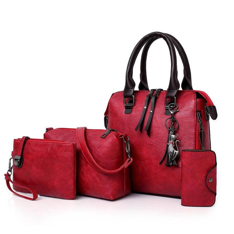 Sac fourre tout femme ensemble sac 4 pièces