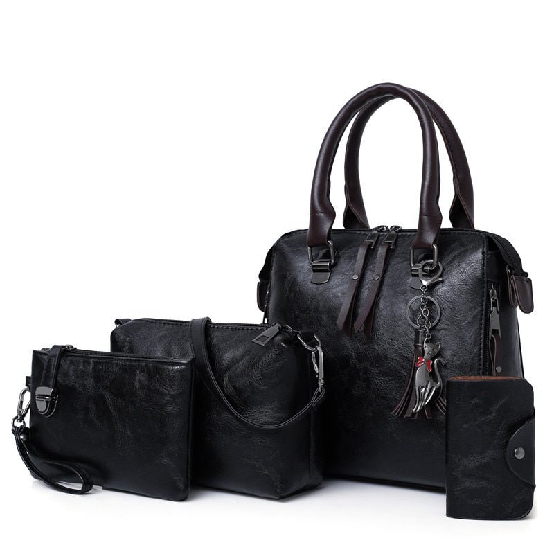 Sac fourre tout femme ensemble sac 4 pièces