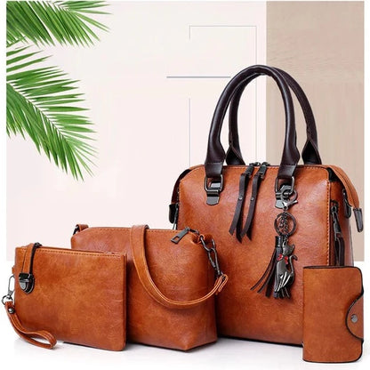 Sac fourre tout femme ensemble sac 4 pièces