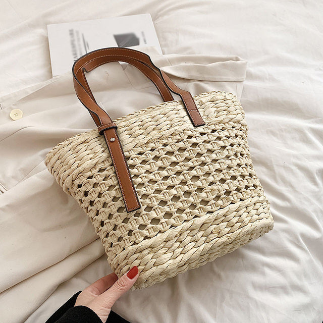 Sac osier femme cabas panier cabas paille
