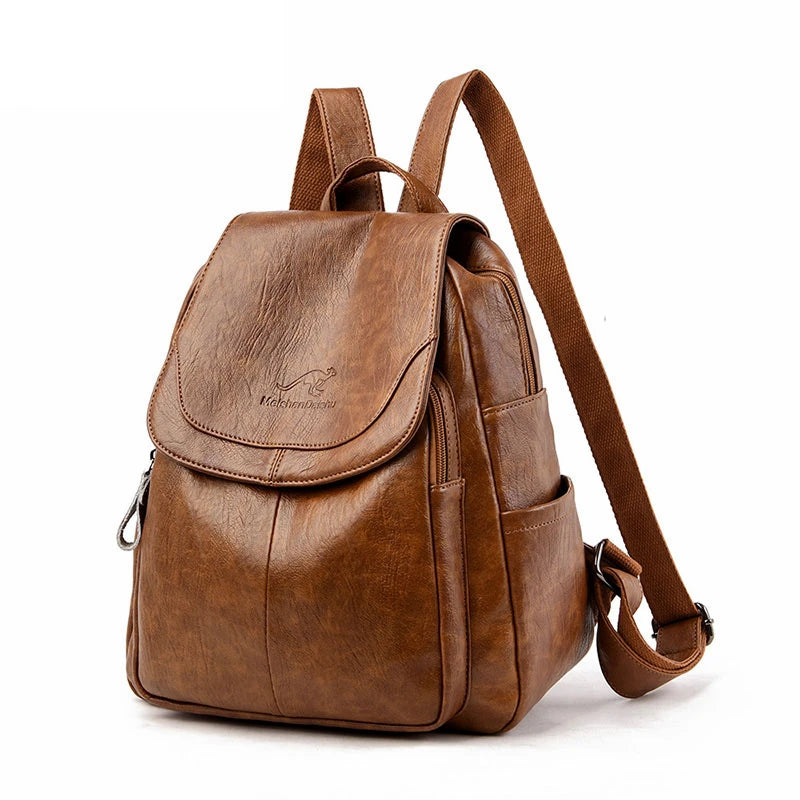 Sac à dos en cuir souple