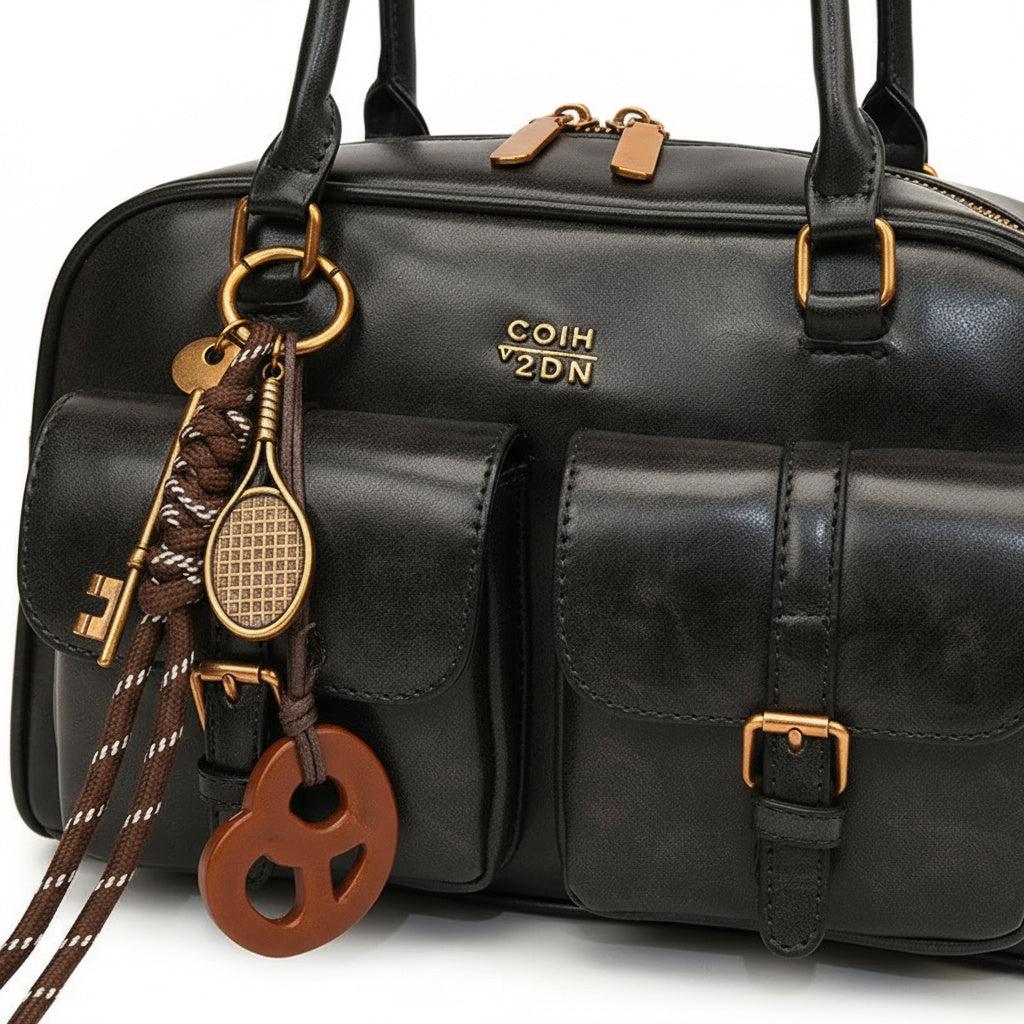 Sac à Main Femme Multi-Poches pour Voyage, Travail et Shopping – Noir