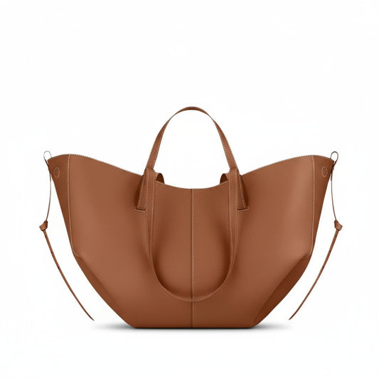 Sac Camel Cuir Tout Élégant Grande Capacité avec Bandoulière