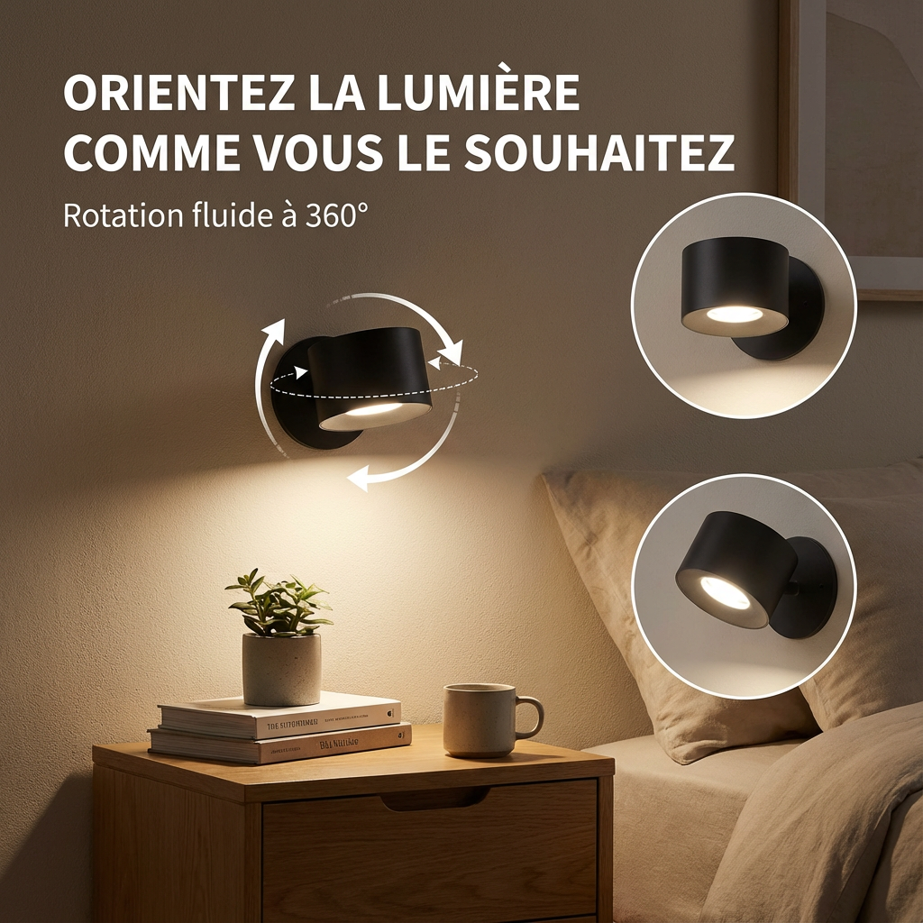 BLXCKLUME™ Murale LED | Éclairage élégant, sans câbles ni perçage