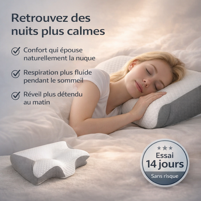 BLXCKREST™ Oreiller Cervical | Soulage la nuque, améliore le sommeil