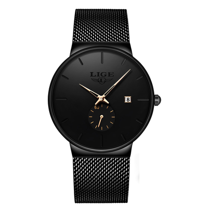 Montre Classique en Acier Orné de Diamants – Brillance et Raffinement