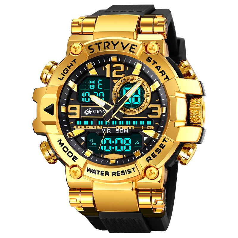 Montre homme digital et aiguille