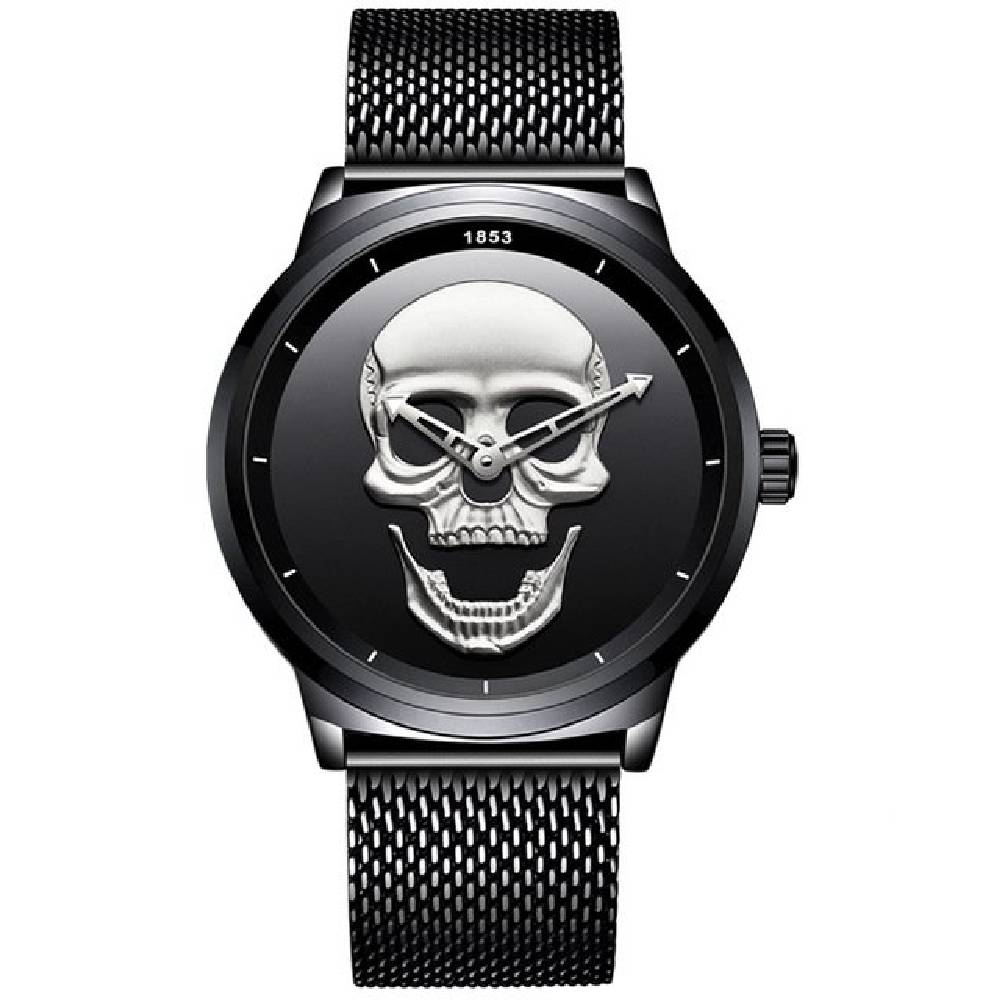 Montre tête de mort homme