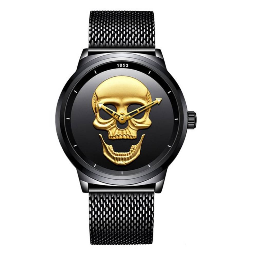 Montre tête de mort homme