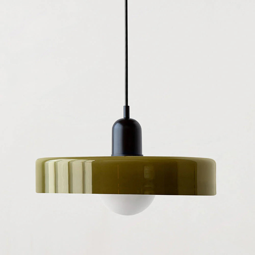 Suspension en Verre Coloré – Lustre Design Style Bauhaus