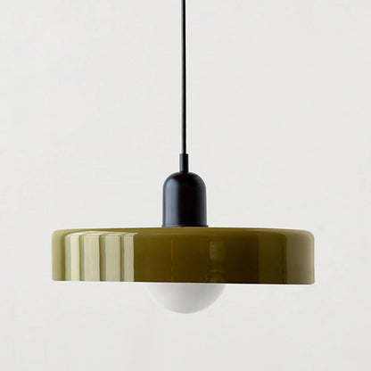 Suspension en Verre Coloré – Lustre Design Style Bauhaus