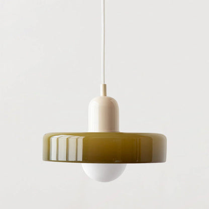 Suspension en Verre Coloré – Lustre Design Style Bauhaus