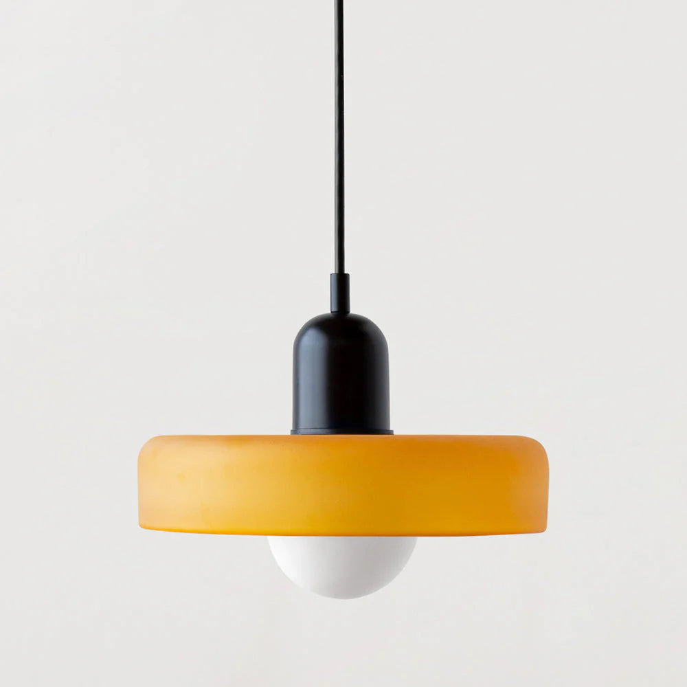Suspension en Verre Coloré – Lustre Design Style Bauhaus