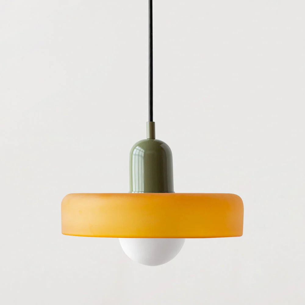 Suspension en Verre Coloré – Lustre Design Style Bauhaus