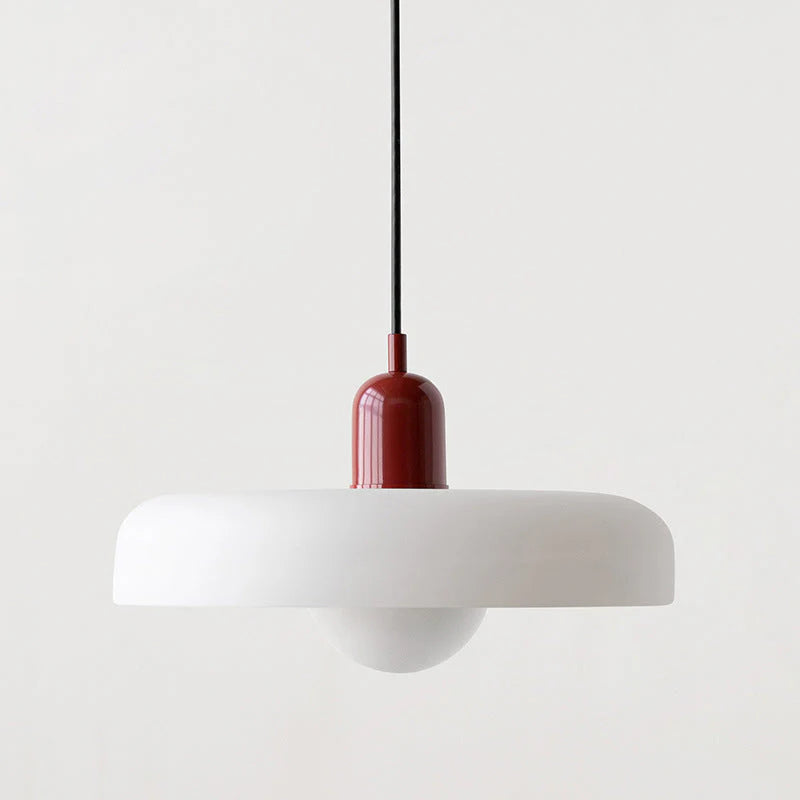Suspension en Verre Coloré – Lustre Design Style Bauhaus