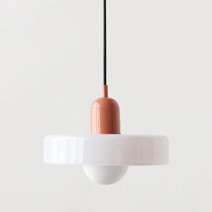 Suspension en Verre Coloré – Lustre Design Style Bauhaus