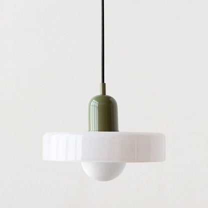 Suspension en Verre Coloré – Lustre Design Style Bauhaus