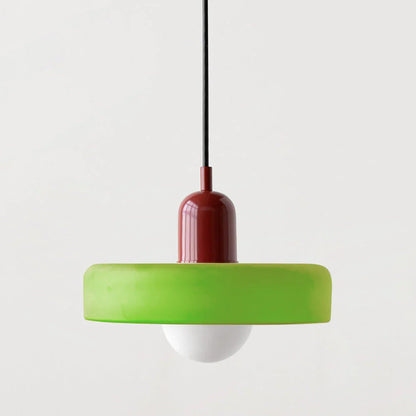 Suspension en Verre Coloré – Lustre Design Style Bauhaus