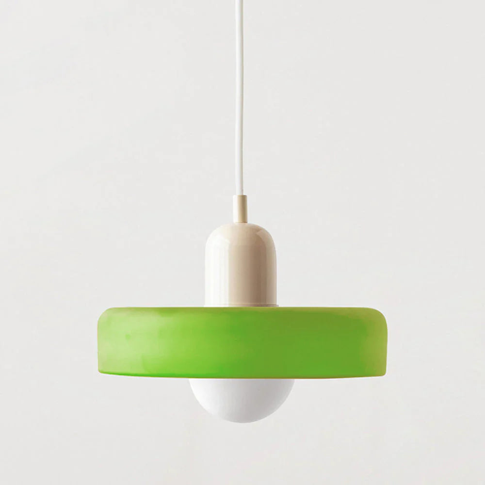 Suspension en Verre Coloré – Lustre Design Style Bauhaus