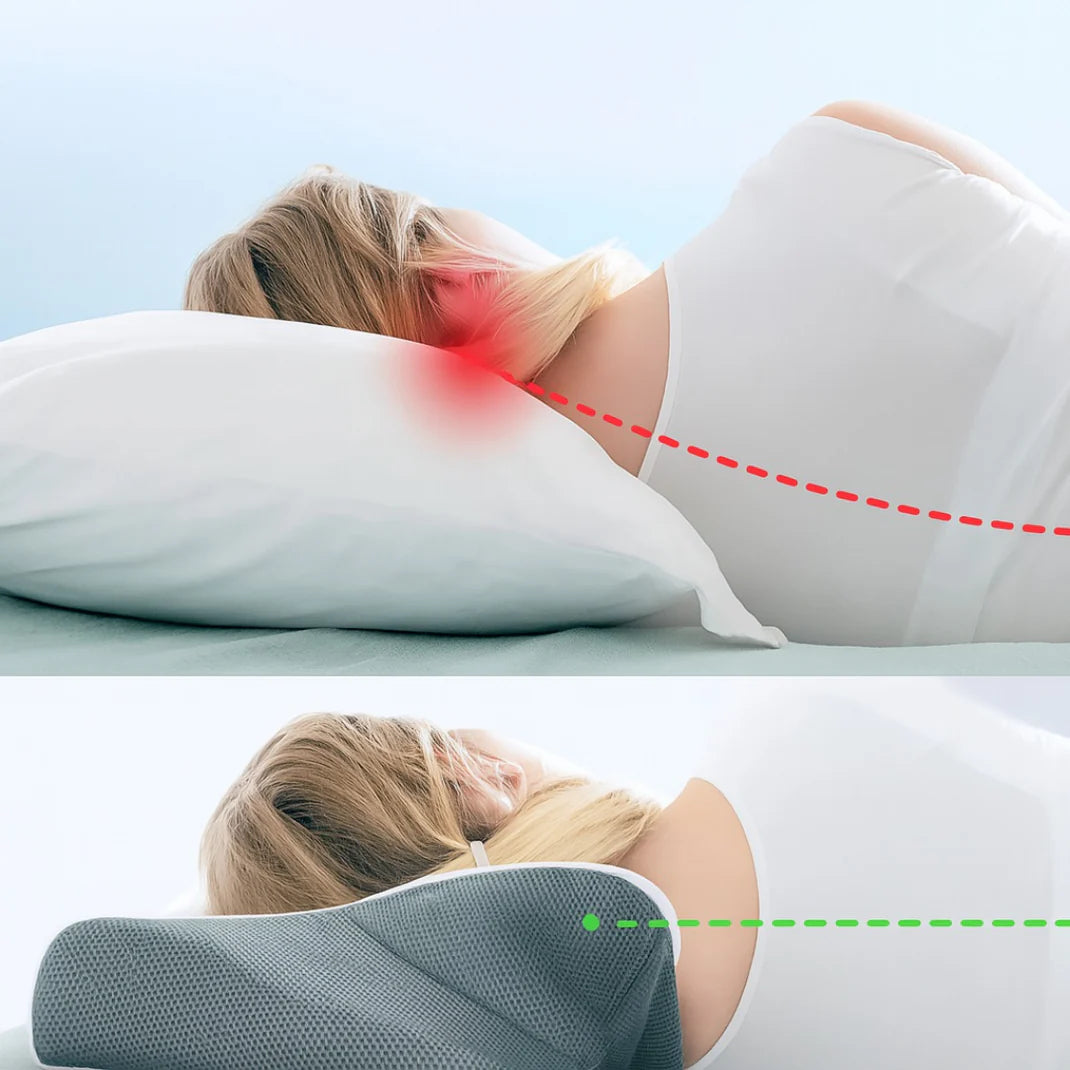 BLXCKREST™ Oreiller Cervical | Soulage la nuque, améliore le sommeil