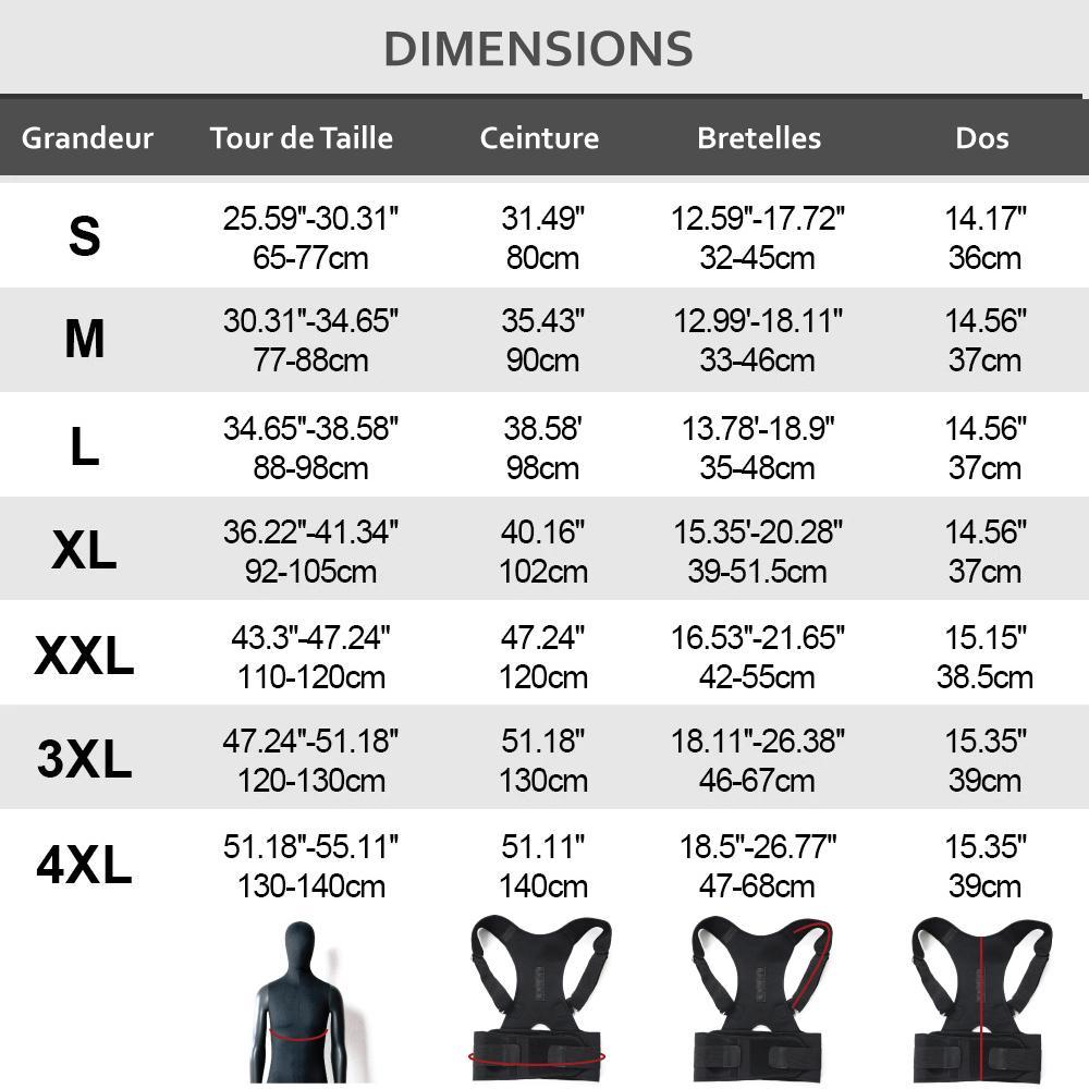 Correcteur de Posture - Redresse Dos pour Homme et Femme - Blxck France