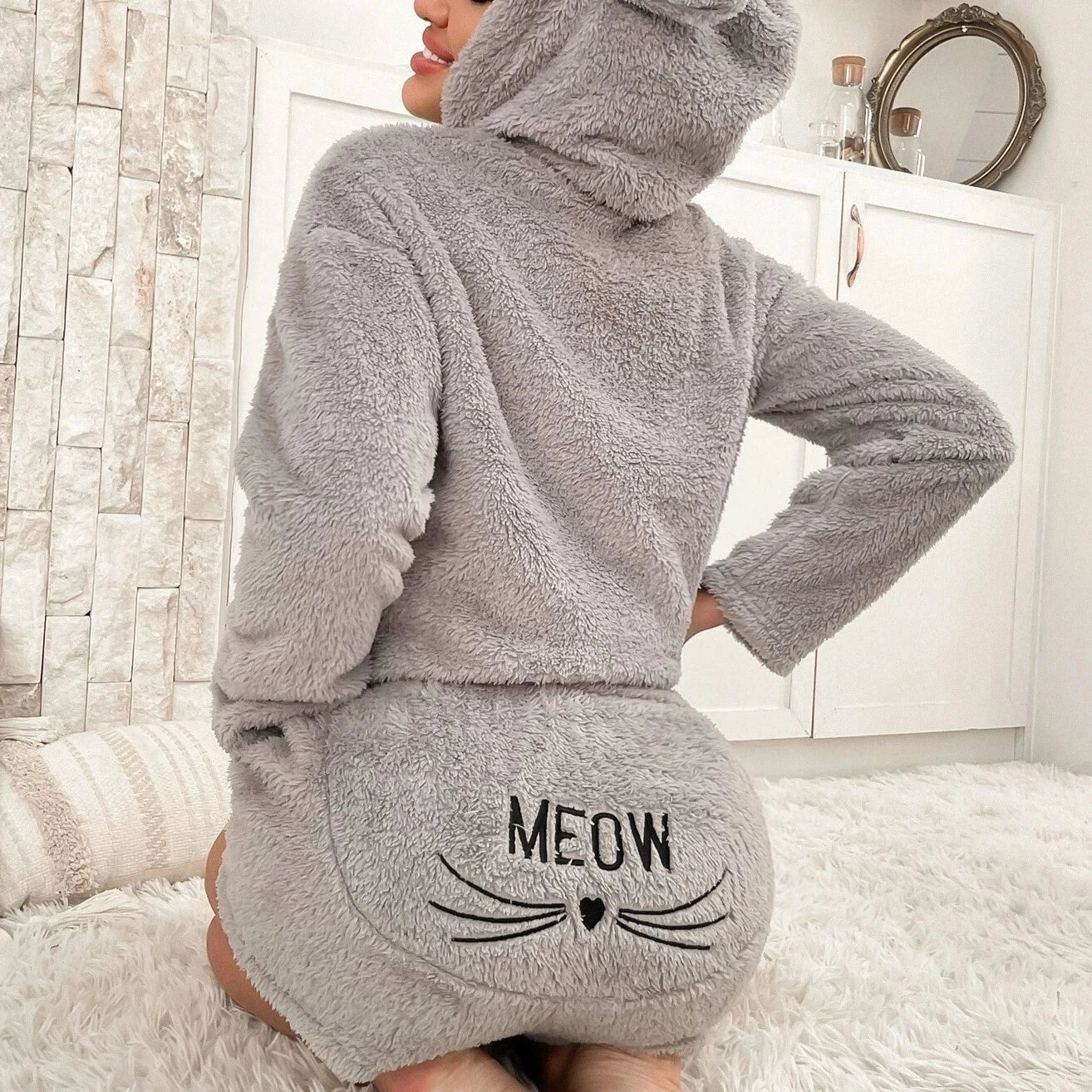 Ensemble de pyjama chat en polaire - Blxck France