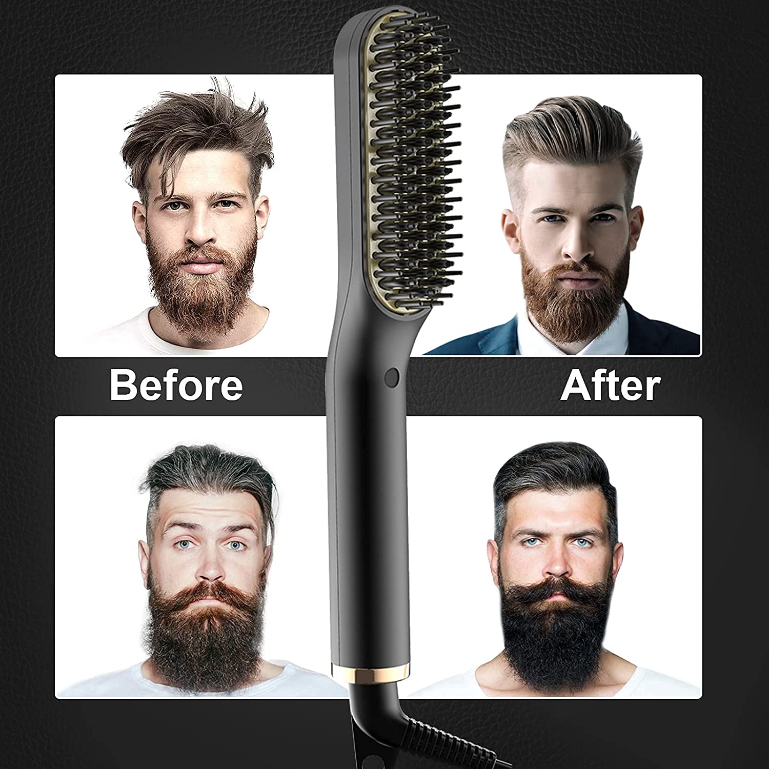 Brosse Lissante Chauffante pour Barbe et Cheveux - Blxck France