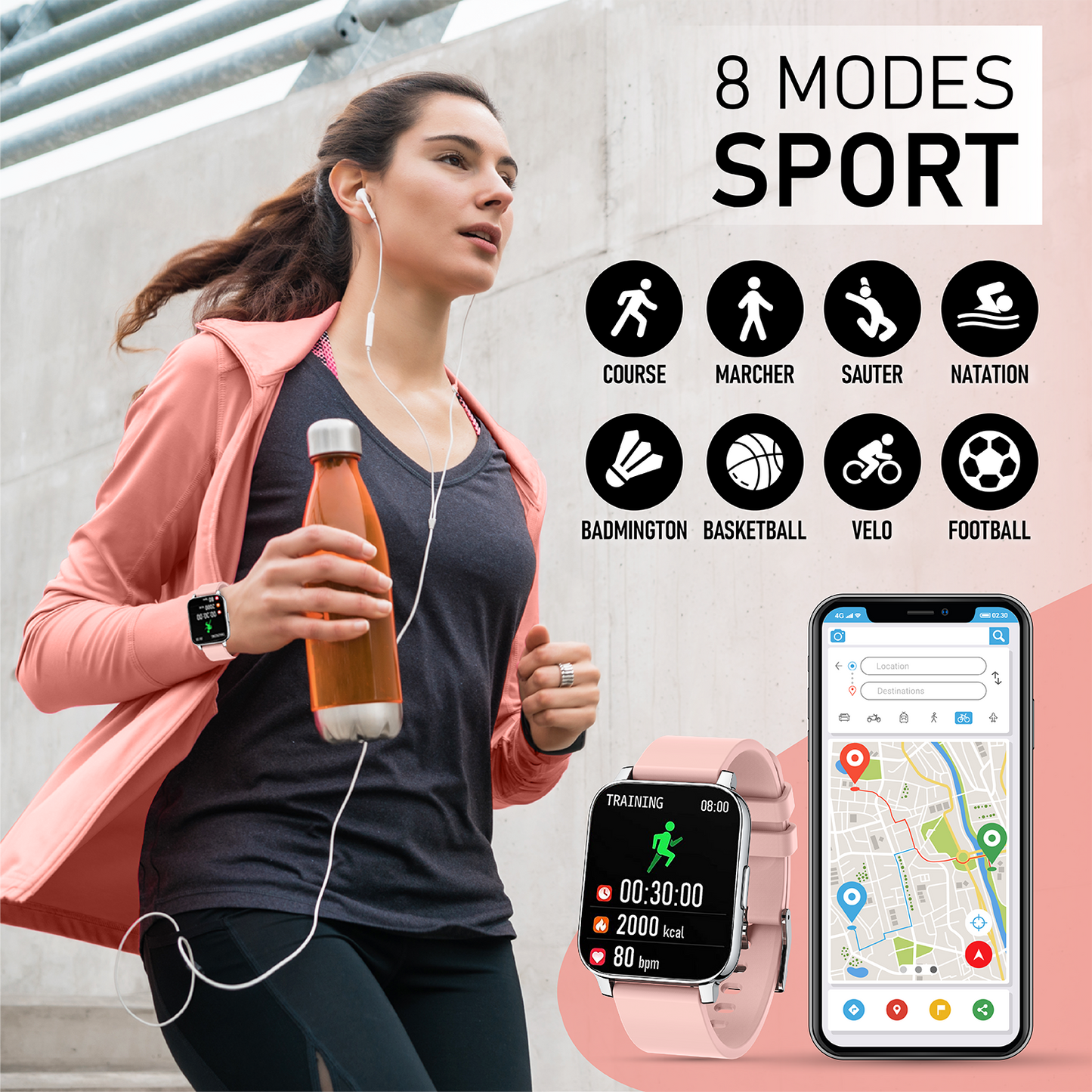 MONTRE connectée, Un tracker fitness - Blxck France
