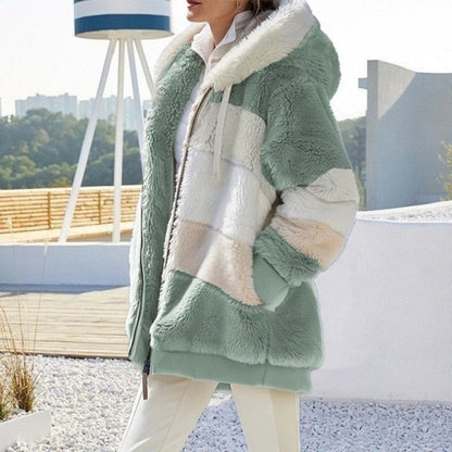 Manteau à capuche - Veste fourrure femme - Blxck France