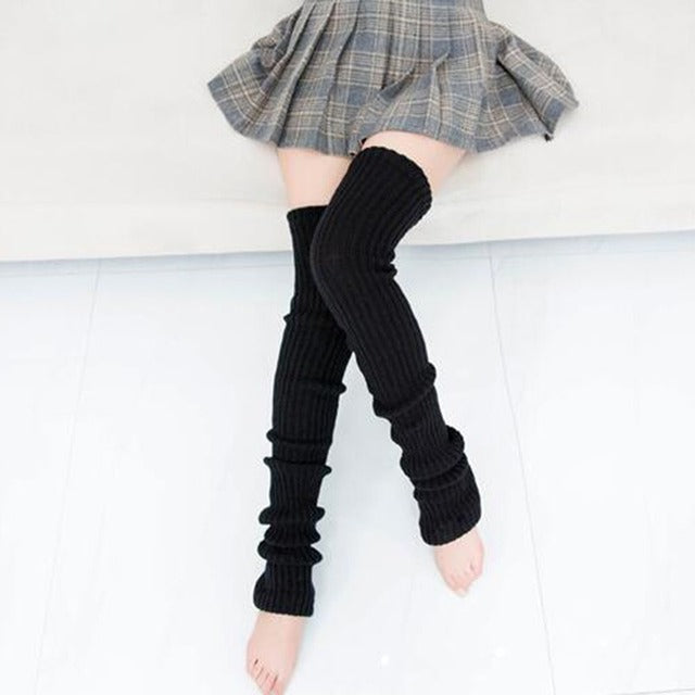 Chauffe-jambes en tricot solide - Blxck France