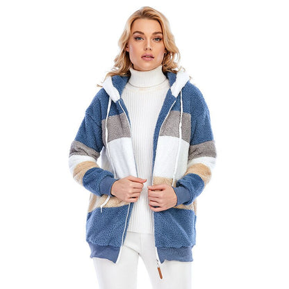 Manteau à capuche - Veste fourrure femme - Blxck France