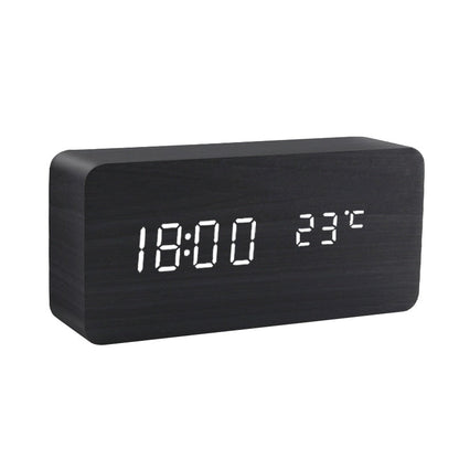 Réveil En Bois à LED - Reveil intelligent - Blxck France