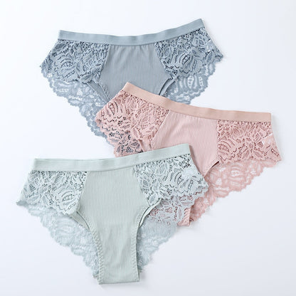 Sexy Culotte En Dentelle 3 Pcs - Blxck France
