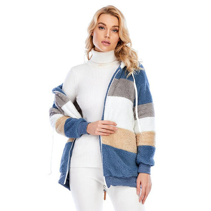 Manteau à capuche - Veste fourrure femme - Blxck France