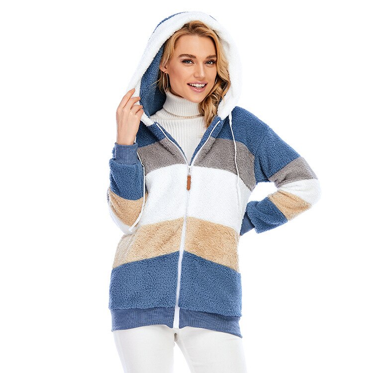 Manteau à capuche - Veste fourrure femme - Blxck France