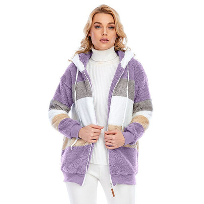 Manteau à capuche - Veste fourrure femme - Blxck France