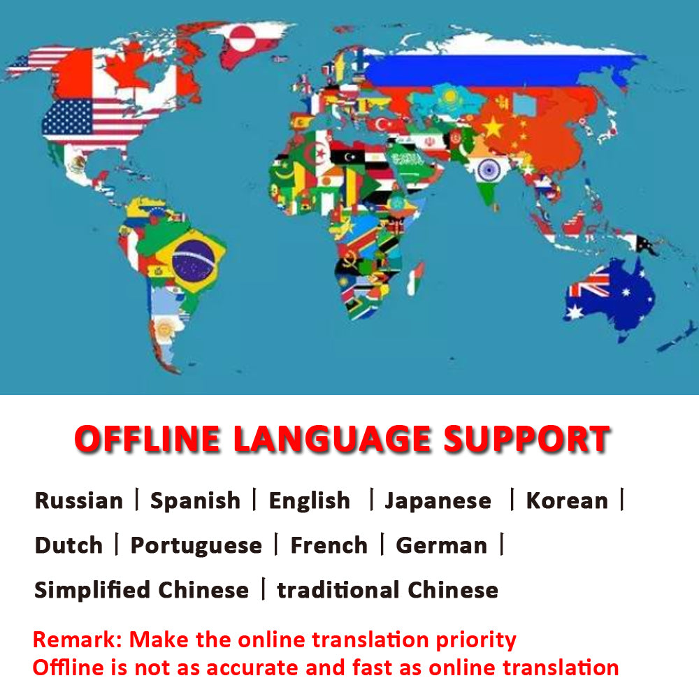 Traducteur photo audio hors ligne 107 langues avec écran tactile - Blxck France