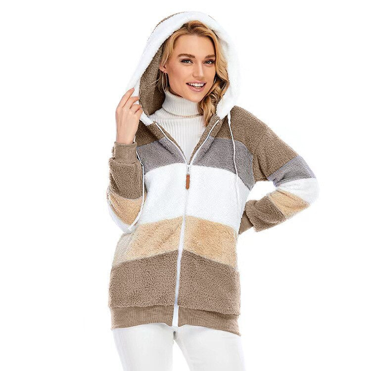 Manteau à capuche - Veste fourrure femme - Blxck France