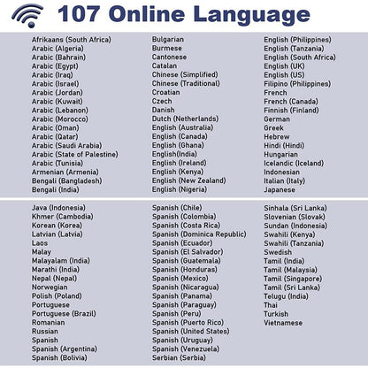 Traducteur photo audio hors ligne 107 langues avec écran tactile - Blxck France
