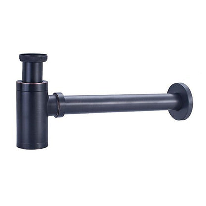 Siphon lavabo noir en laiton avec vidange Pop-Up - Blxck France
