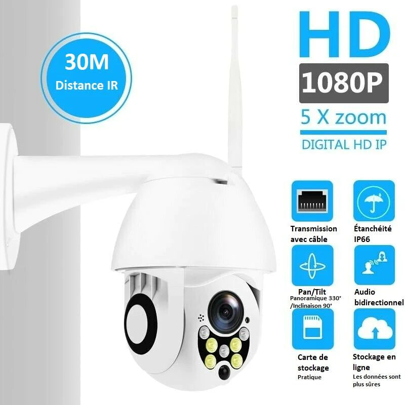 Caméra De Surveillance Wifi Sans Fil pour Exterieur et Interieur - Blxck France