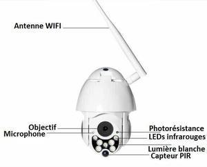 Caméra De Surveillance Wifi Sans Fil pour Exterieur et Interieur - Blxck France