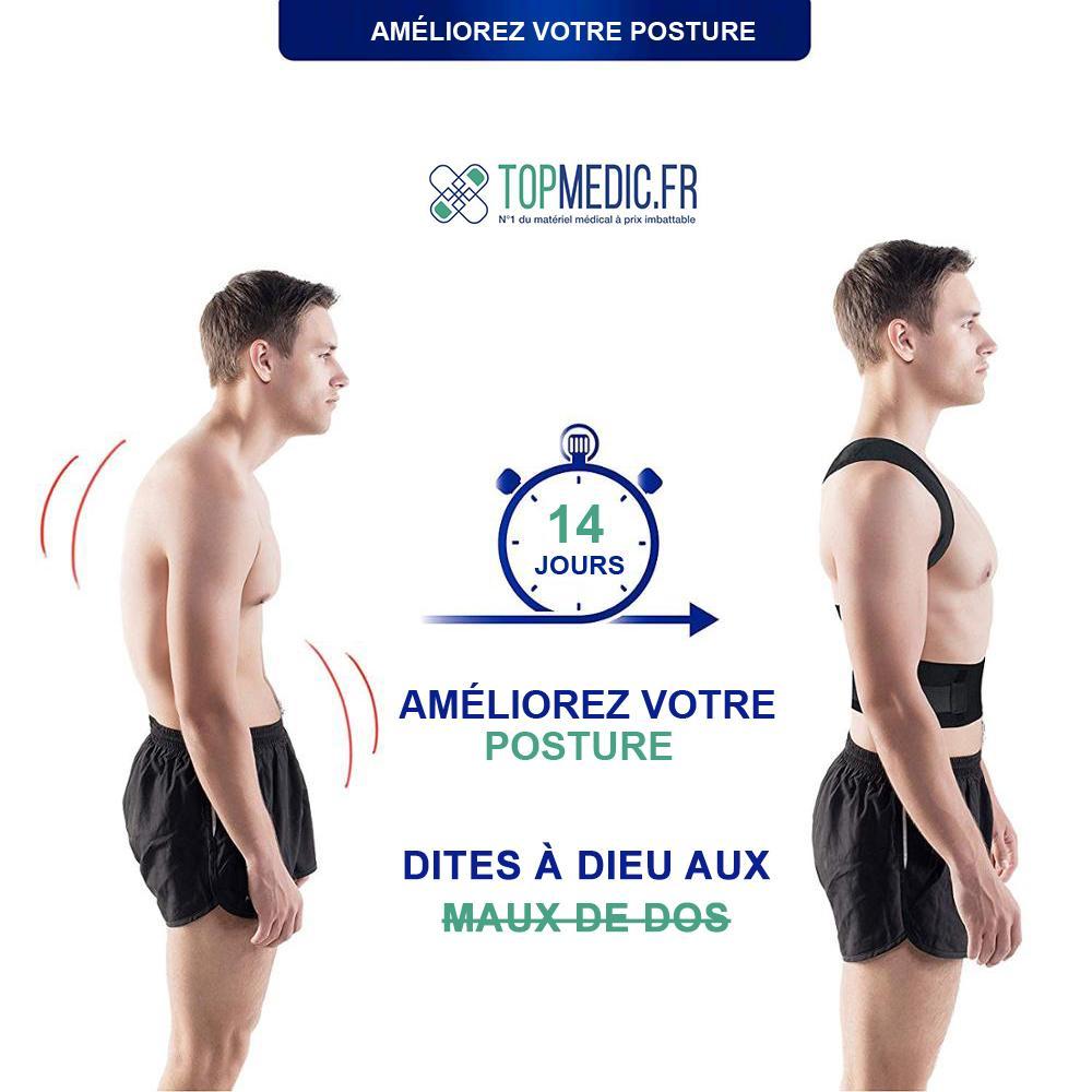 Correcteur de Posture - Redresse Dos pour Homme et Femme - Blxck France