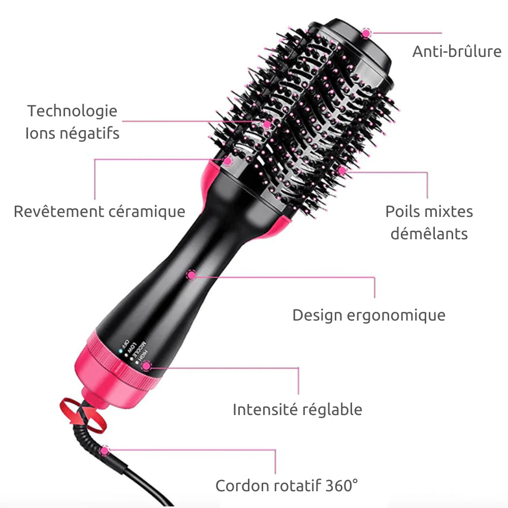 Brosse Chauffante & Lissante - HAIR STYLER - Blxck France