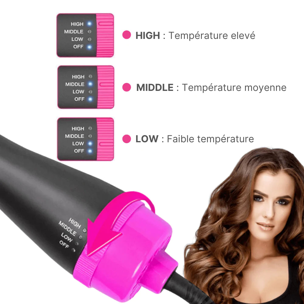 Brosse Chauffante & Lissante - HAIR STYLER - Blxck France