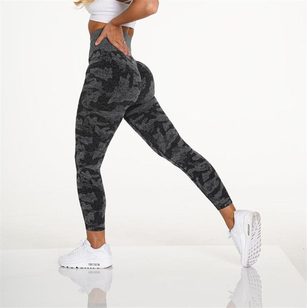 Leggings Sport Camouflage pour femmes Taille XS,S,M,L - Blxck France